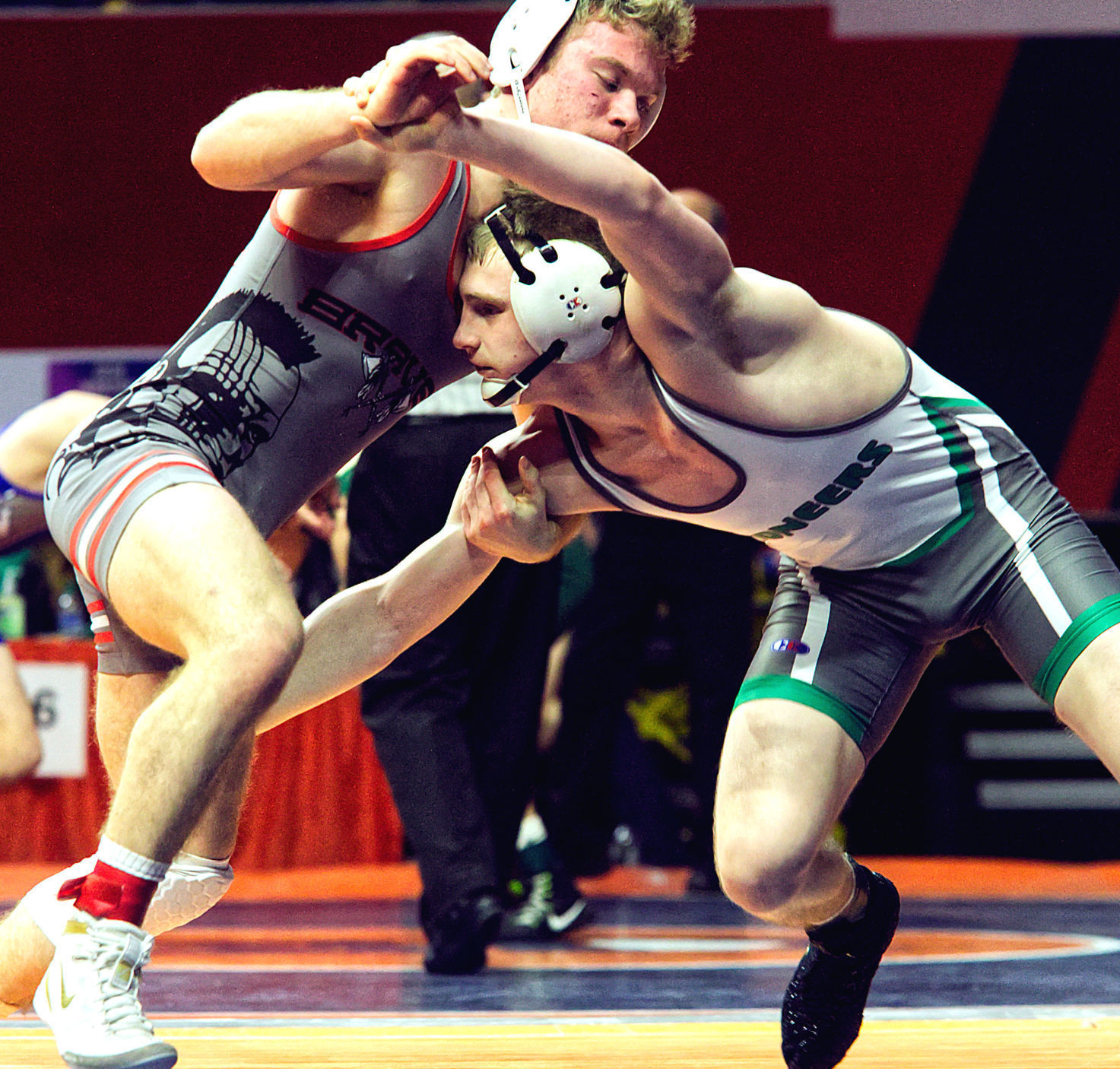 jack patting, alleman 152-pounder in state semifinal action